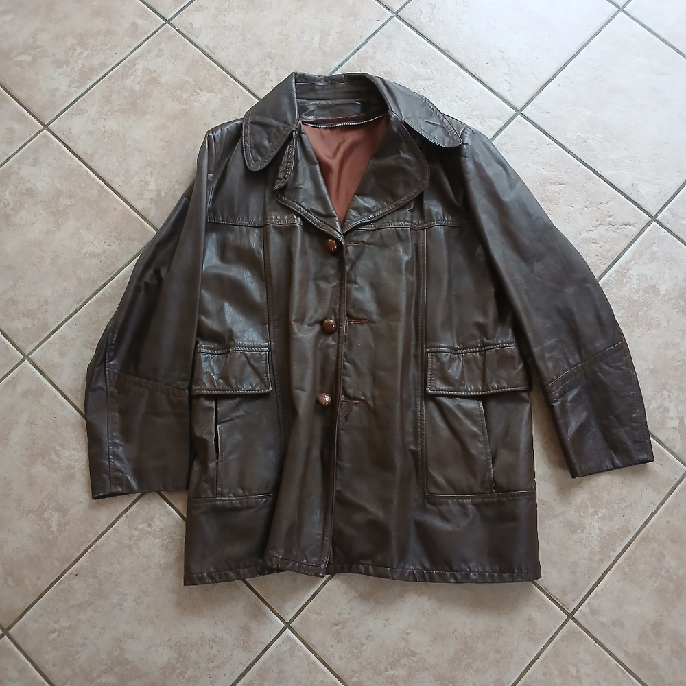 Sears Brown Leather Men’s Coat